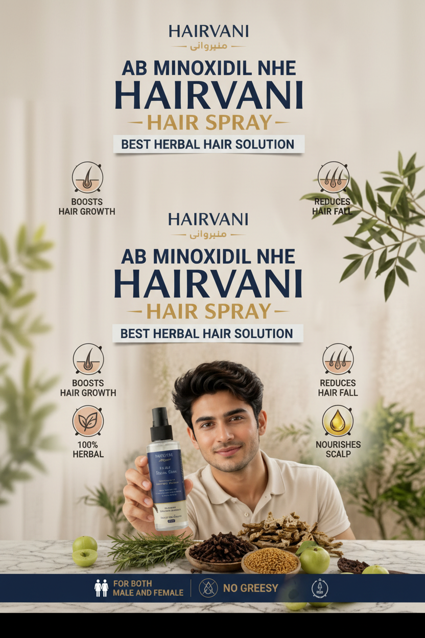 Hairvani Herbal Hair Regrowth Spray – Herbal Solution for Hair Fall & Weak Hair Roots