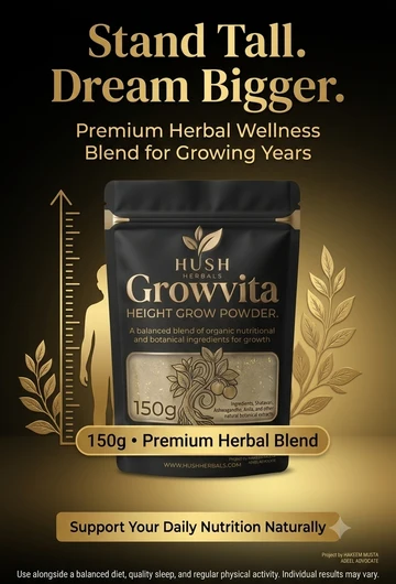 GrowVita Herbal Growth Support Powder 150g – Herbal Support for Daily Growth & Wellness