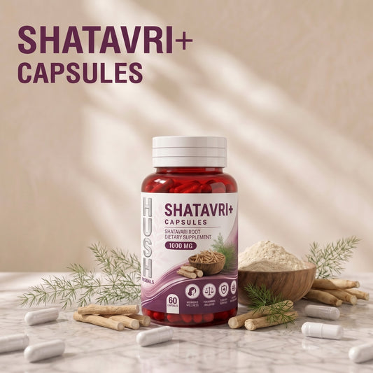 Hush Herbals Shatavari+ Capsules 1000mg – 60 Capsules