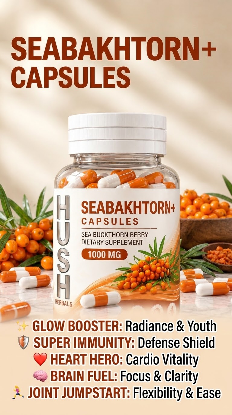 SEABAKHTORN+ CAPSULES
Sea Buckthorn Berry Dietary Supplement — 1000 MG | 60 Capsules