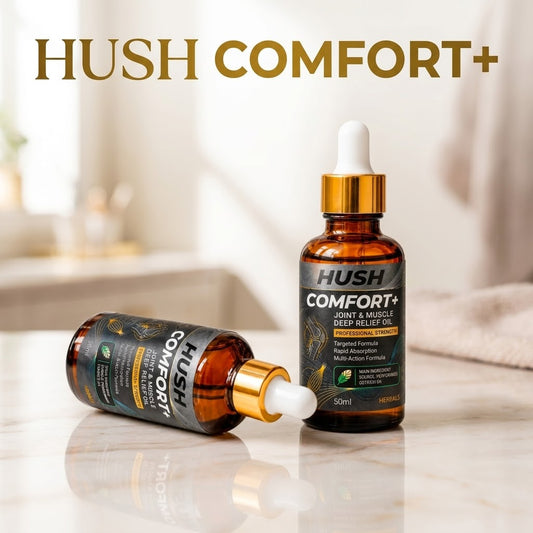 HUSH Comfort + Premium Herbal Massage Oil – Muscle & Joint Comfort | 50ml