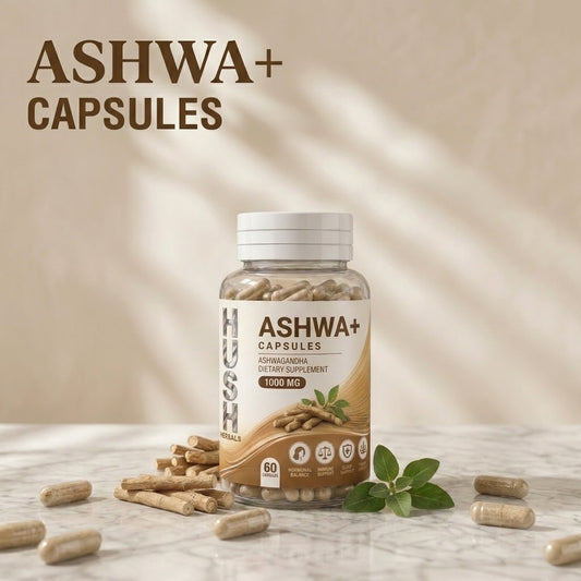 Hush Herbals Ashwa+ Capsules 1000mg – Premium Ashwagandha Formula
